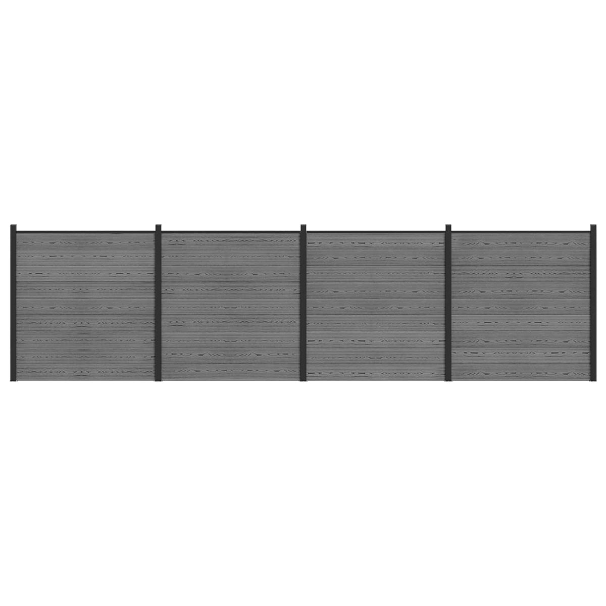 Σετ Φράχτη 699 x 186 cm WPC και Αλουμίνιο Γκρι - Pakobazaar