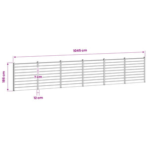Σετ Φράχτη 1045 x 186 εκ WPC και Αλουμίνιο Γκρι - Pakobazaar