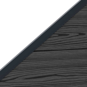 Πάνελ Φράχτη 3 pcs WPC και Αλουμίνιο Μαύρο - Pakobazaar