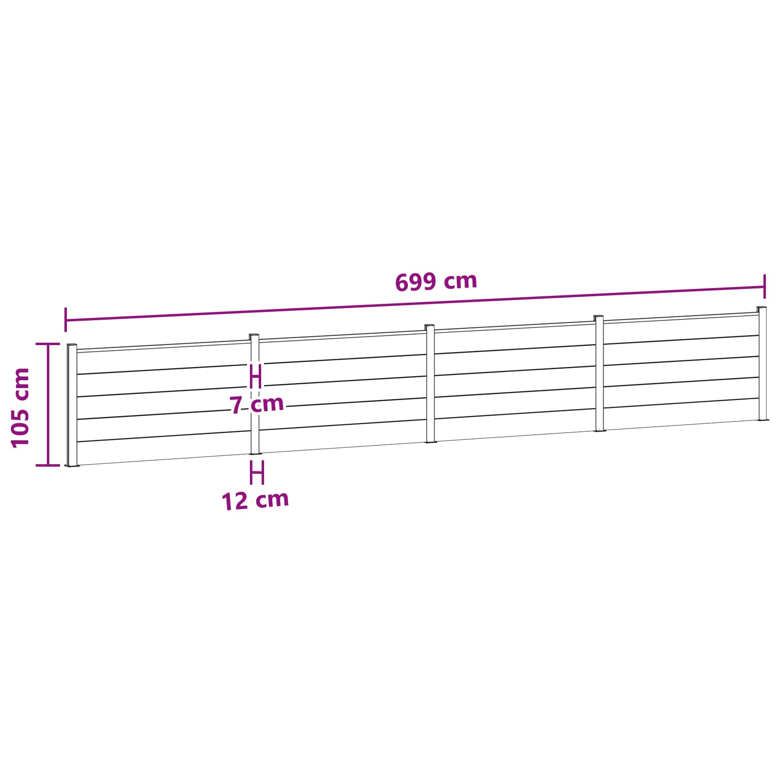 Πάνελ Φράχτη 4 pcs WPC και Αλουμίνιο Καφέ - Pakobazaar