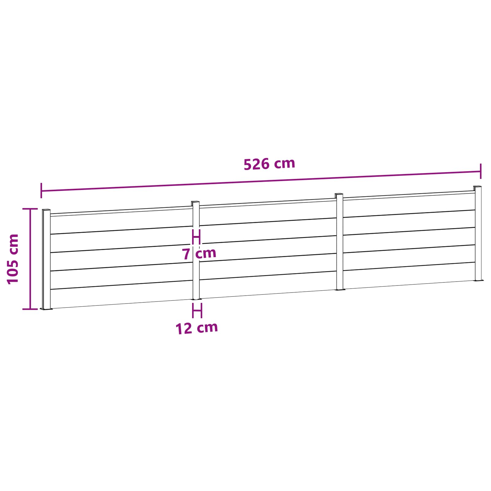 Πάνελ Φράχτη 3 pcs WPC και Αλουμίνιο Μαύρο - Pakobazaar