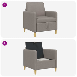 Καναπές με Αποθήκευση Taupe 72 x 78 x 87 εκ. Πολυεστέρας - Pakobazaar