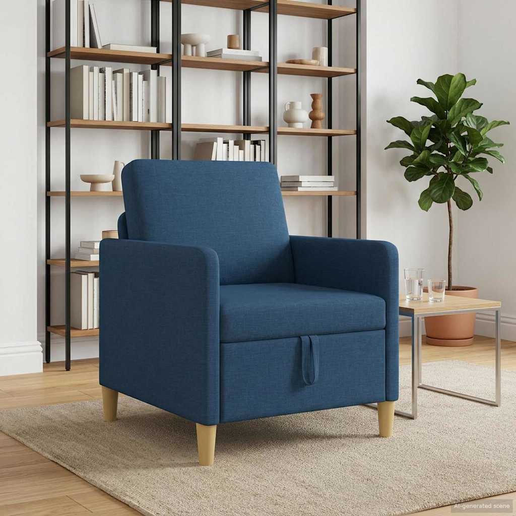 Καναπές με Αποθήκευση Μπλε 72 x 78 x 87 εκ. Πολυεστέρας - Pakobazaar