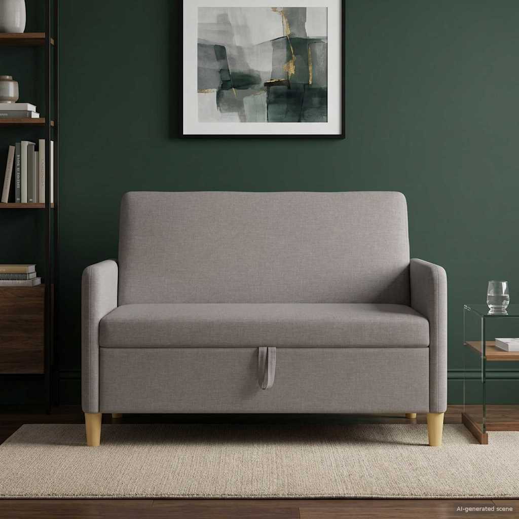 Καναπές με Αποθήκευση Taupe 122 x 78 x 87 εκ Πολυεστέρας