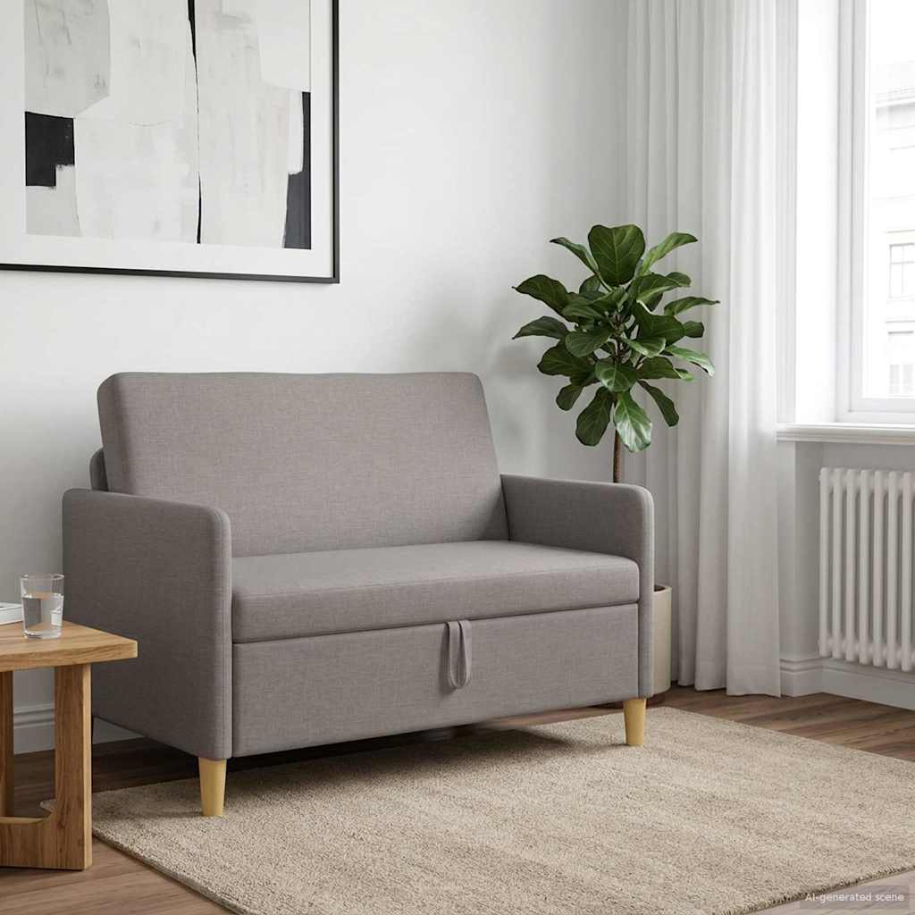 Καναπές με Αποθήκευση Taupe 122 x 78 x 87 εκ Πολυεστέρας