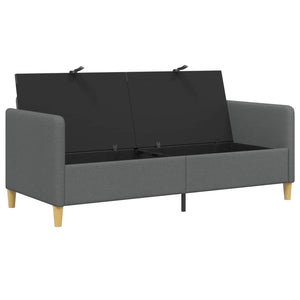 Καναπές με Αποθήκευση Σκούρο Γκρι 172 x 78 x 87 εκ Πολυεστέρας - Pakobazaar