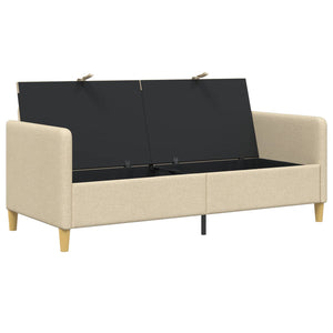 Καναπές με Αποθήκευση Κρεμ 172 x 78 x 87 εκ Πολυεστέρας - Pakobazaar