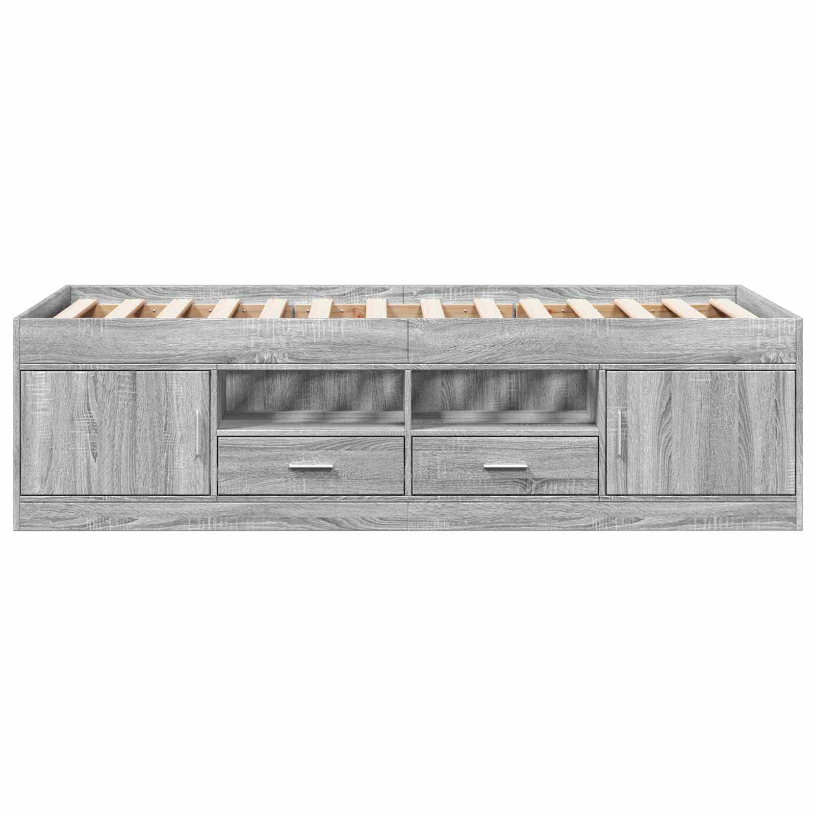 Σκελετός κρεβατιού με αποθήκευση Γκρι Sonoma 80 x 200 cm
