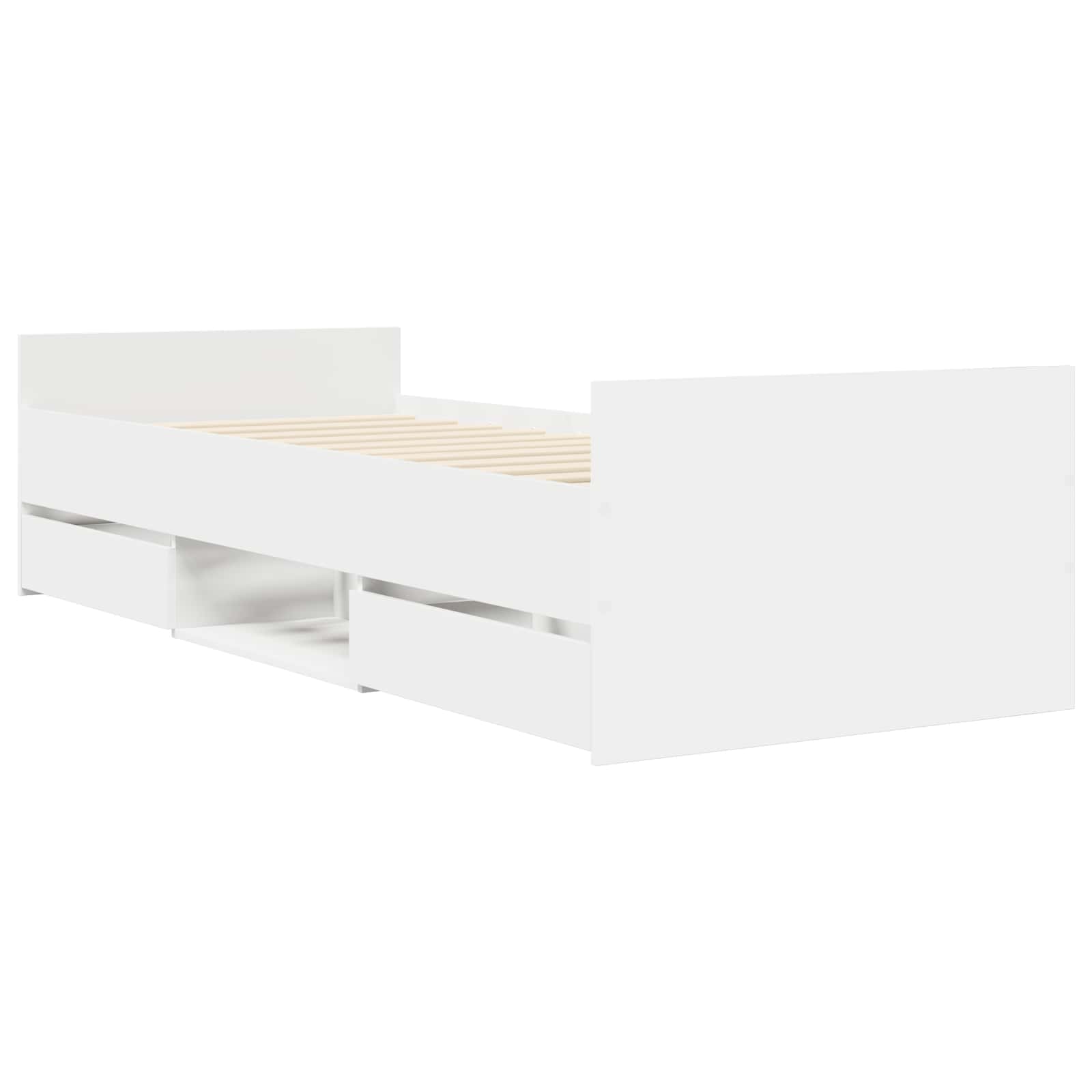 Σκελετός κρεβατιού με αποθήκευση Λευκό 80 x 200 cm - Pakobazaar
