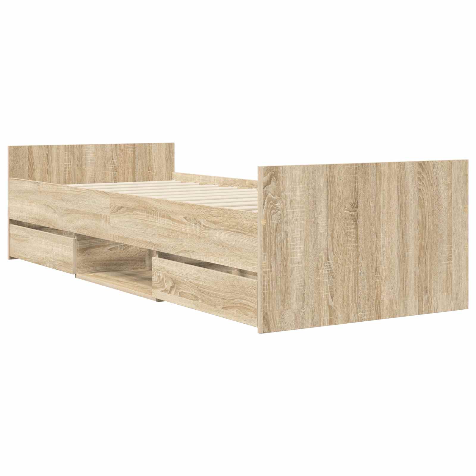 Σκελετός κρεβατιού με αποθήκευση Sonoma Δρυς 80 x 200 cm - Pakobazaar