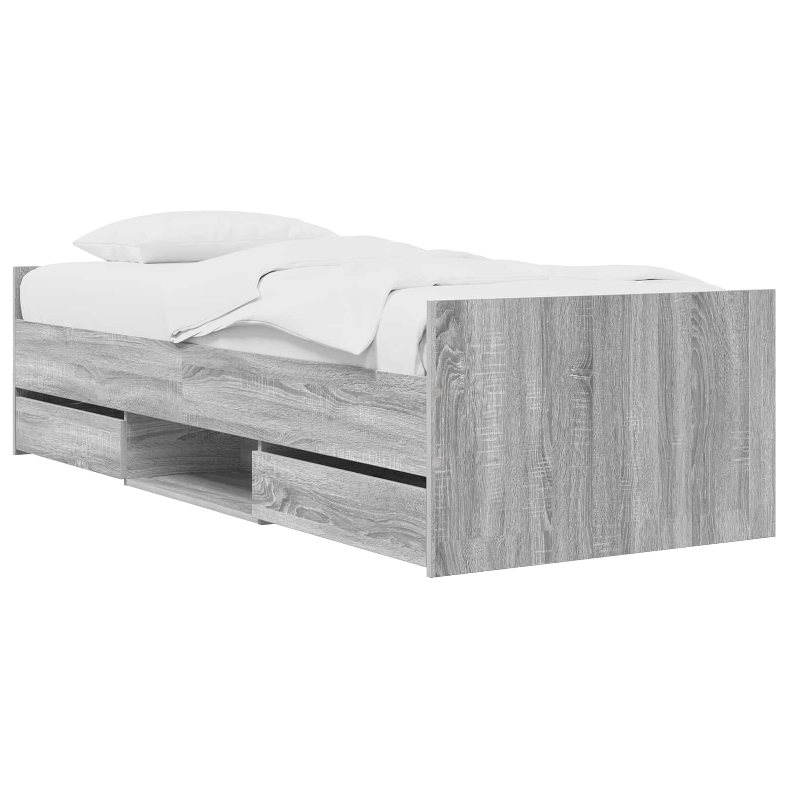 Σκελετός κρεβατιού με αποθήκευση Γκρι Sonoma 80 x 200 cm - Pakobazaar