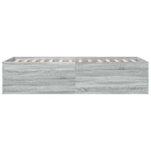 Κρεβάτι δαπέδου Γκρι Sonoma 80 x 200 cm Επεξεργασμένο Ξύλο - Pakobazaar