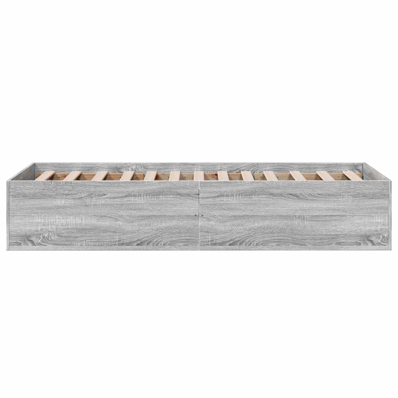 Κρεβάτι δαπέδου Γκρι Sonoma 80 x 200 cm Επεξεργασμένο Ξύλο - Pakobazaar