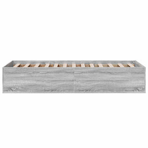 Κρεβάτι δαπέδου Γκρι Sonoma 80 x 200 cm Επεξεργασμένο Ξύλο - Pakobazaar