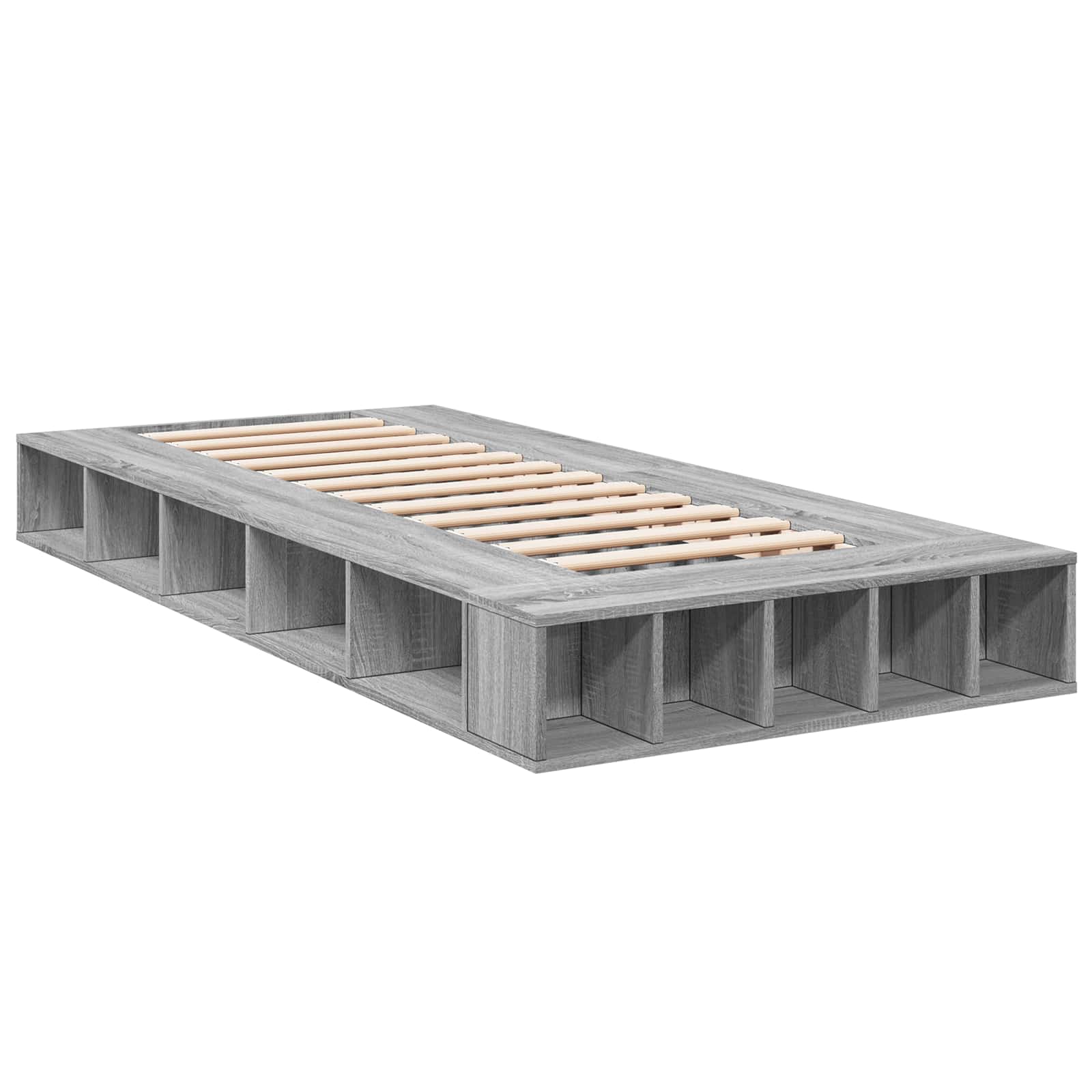 Σκελετός κρεβατιού με αποθήκευση Γκρι Sonoma 80 x 200 cm