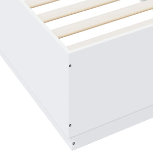 Κρεβάτι με φωτισμό LED Λευκό 80 x 200 cm Επεξεργασμένο Ξύλο - Pakobazaar