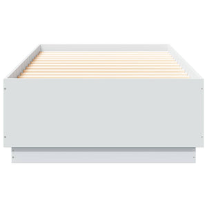 Κρεβάτι με φωτισμό LED Λευκό 80 x 200 cm Επεξεργασμένο Ξύλο - Pakobazaar
