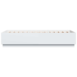 Κρεβάτι με φωτισμό LED Λευκό 80 x 200 cm Επεξεργασμένο Ξύλο - Pakobazaar