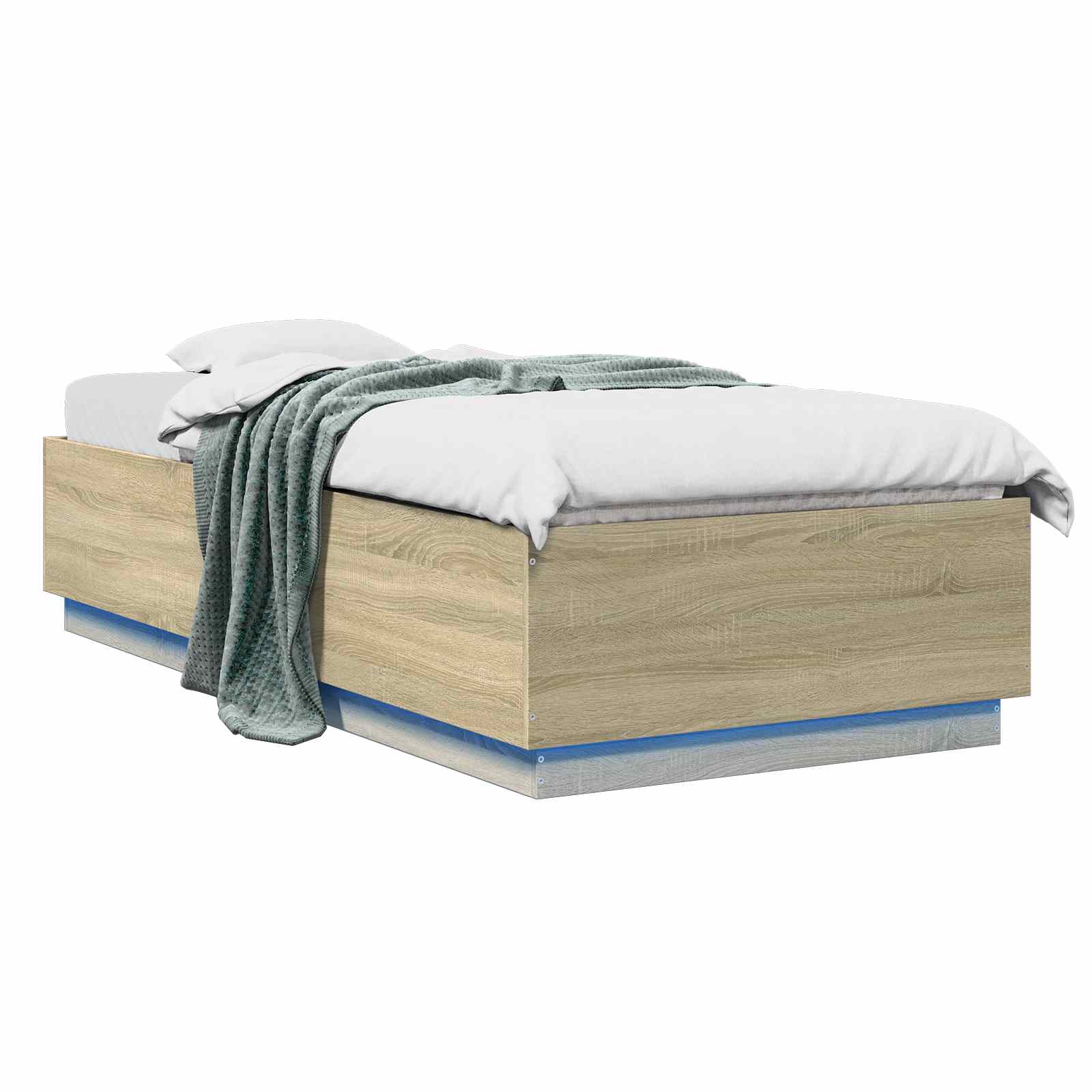 Κρεβάτι με φωτισμό LED Sonoma Δρυς 80 x 200 cm
