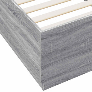 Κρεβάτι με φωτισμό LED Γκρι Sonoma 80 x 200 cm - Pakobazaar