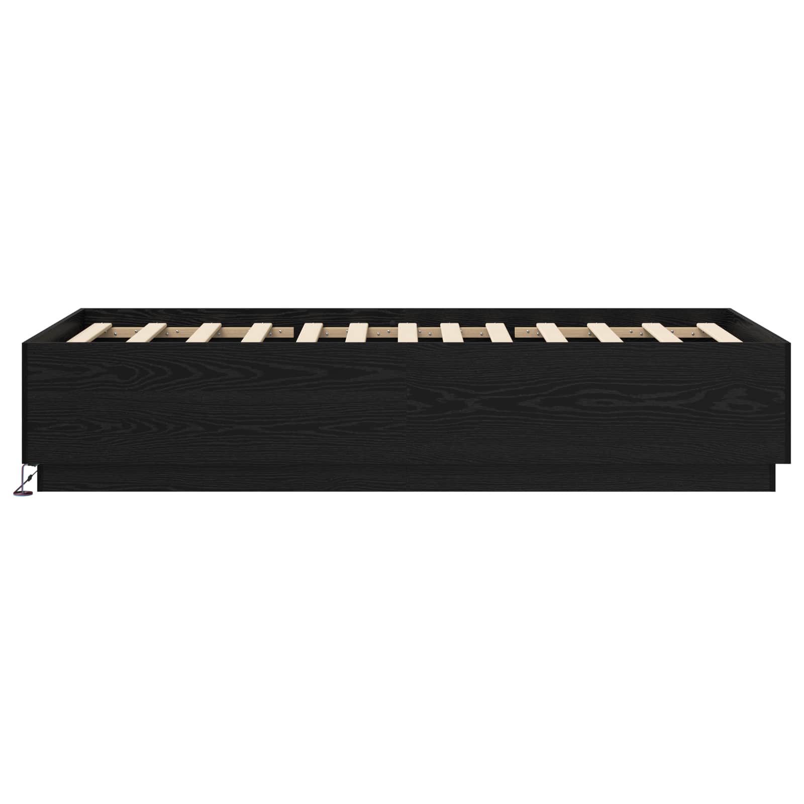 Κρεβάτι με φωτισμό LED Μαύρη Δρυς 80 x 200 cm - Pakobazaar