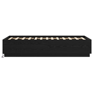 Κρεβάτι με φωτισμό LED Μαύρη Δρυς 80 x 200 cm - Pakobazaar