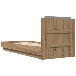 Κρεβάτι με Κεφαλάρι με κεφαλάρι Artisian Δρυς 80 x 200 cm - Pakobazaar