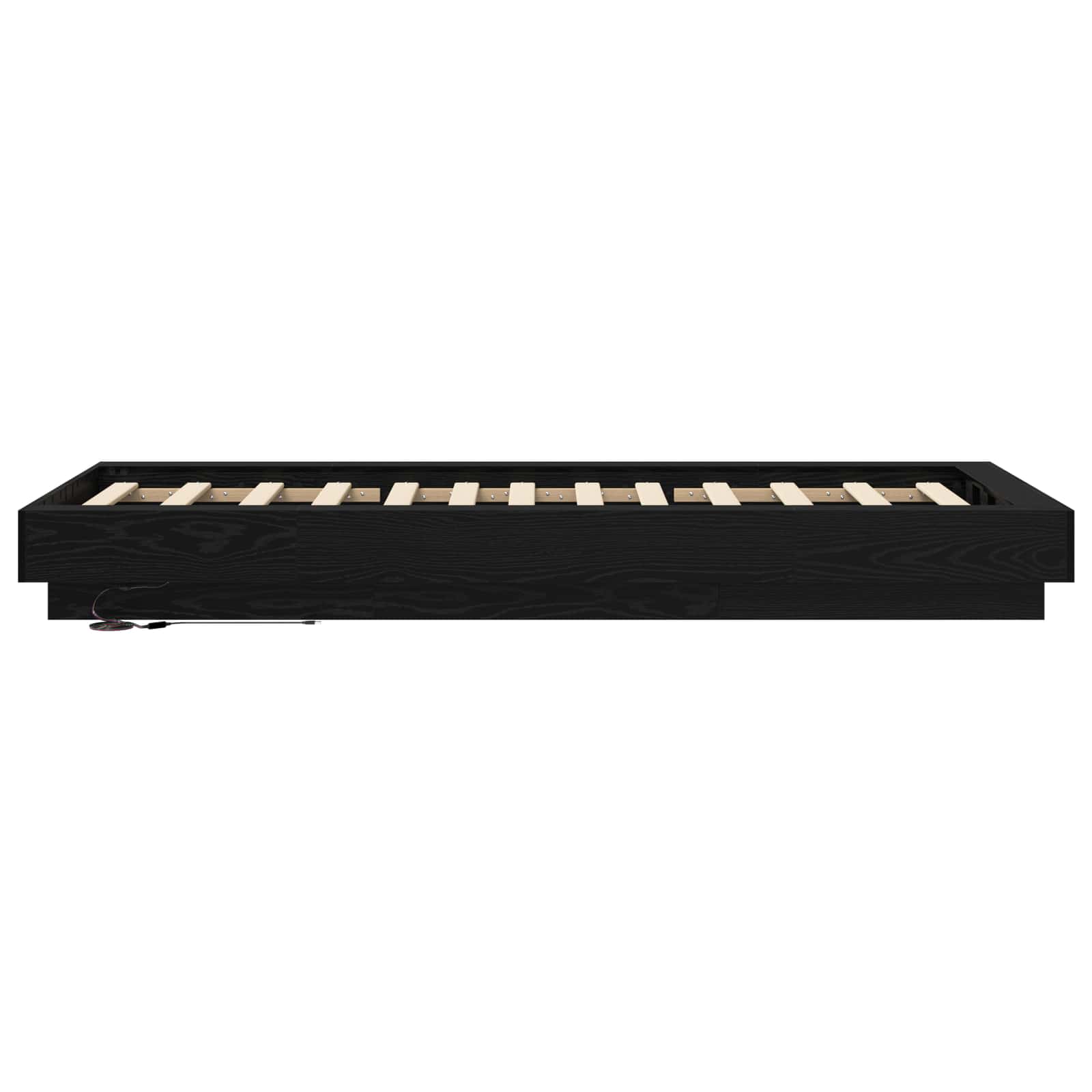 Κρεβάτι με φωτισμό LED Μαύρη Δρυς 80 x 200 cm