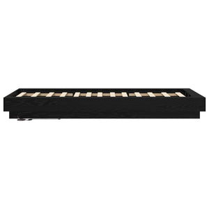 Κρεβάτι με φωτισμό LED Μαύρη Δρυς 80 x 200 cm - Pakobazaar