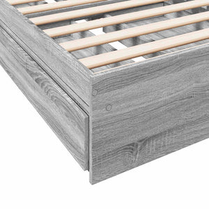Σκελετός κρεβατιού με αποθήκευση Γκρι Sonoma 80 x 200 cm - Pakobazaar