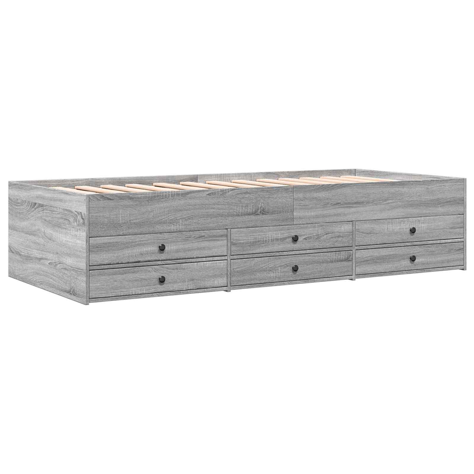 Σκελετός κρεβατιού με αποθήκευση Γκρι Sonoma 80 x 200 cm - Pakobazaar