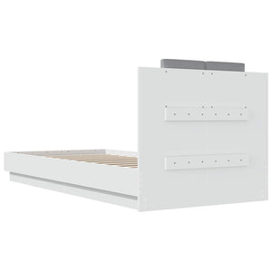 Κρεβάτι με φωτισμό LED Λευκό 80 x 200 cm Επεξεργασμένο Ξύλο - Pakobazaar