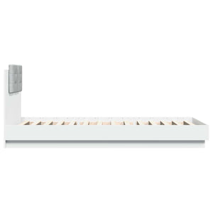 Κρεβάτι με φωτισμό LED Λευκό 80 x 200 cm Επεξεργασμένο Ξύλο - Pakobazaar