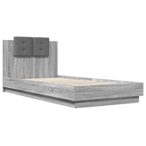 Κρεβάτι με φωτισμό LED Γκρι Sonoma 80 x 200 cm - Pakobazaar