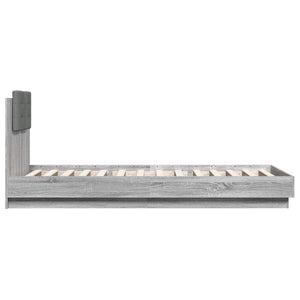 Κρεβάτι με φωτισμό LED Γκρι Sonoma 80 x 200 cm - Pakobazaar
