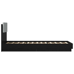 Κρεβάτι με φωτισμό LED Μαύρη Δρυς 80 x 200 cm - Pakobazaar