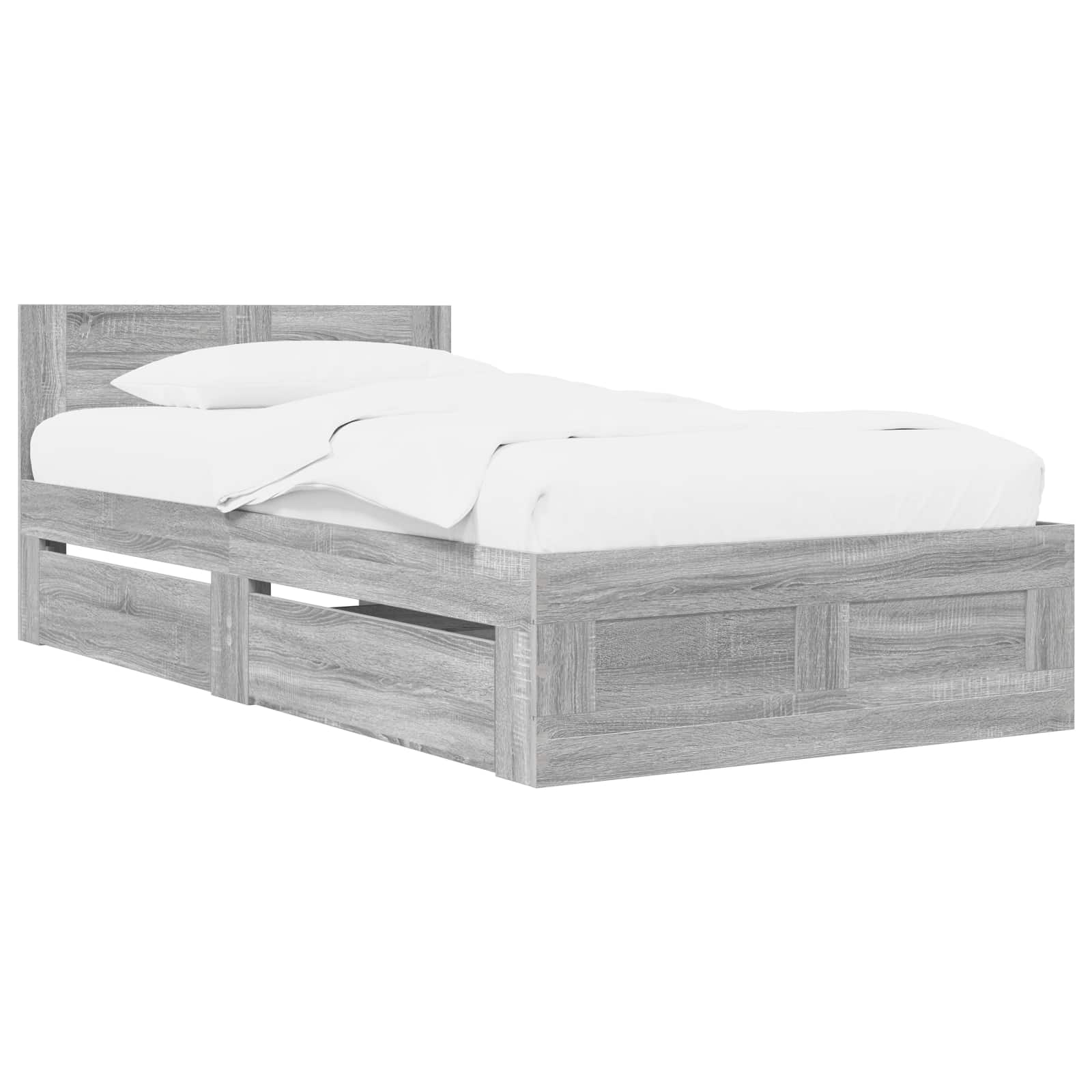 Κρεβάτι με Κεφαλάρι Γκρι Sonoma 80 x 200 cm Επεξεργασμένο Ξύλο - Pakobazaar