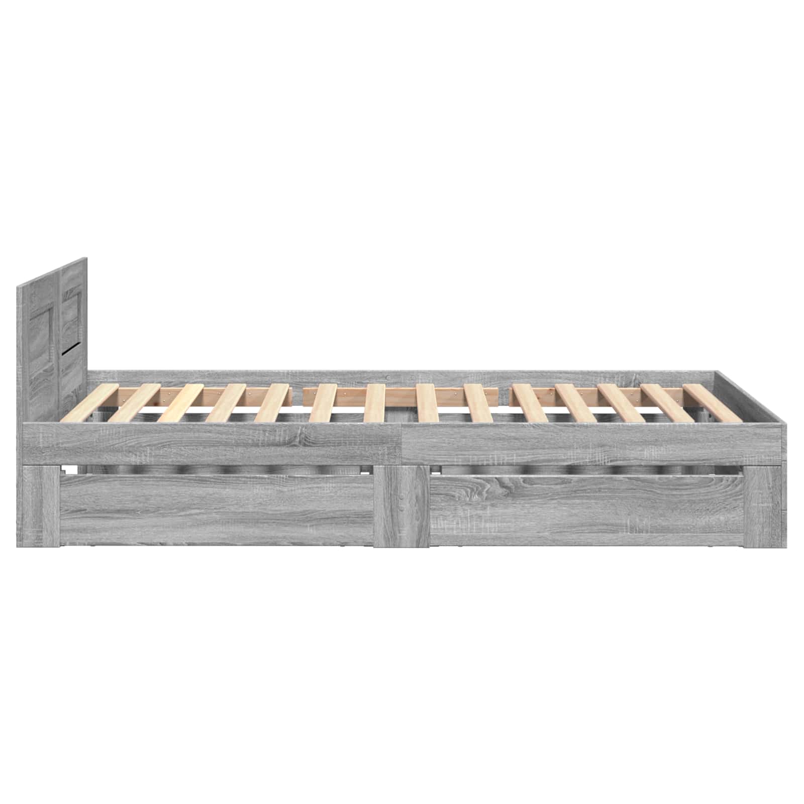 Κρεβάτι με Κεφαλάρι Γκρι Sonoma 80 x 200 cm Επεξεργασμένο Ξύλο - Pakobazaar