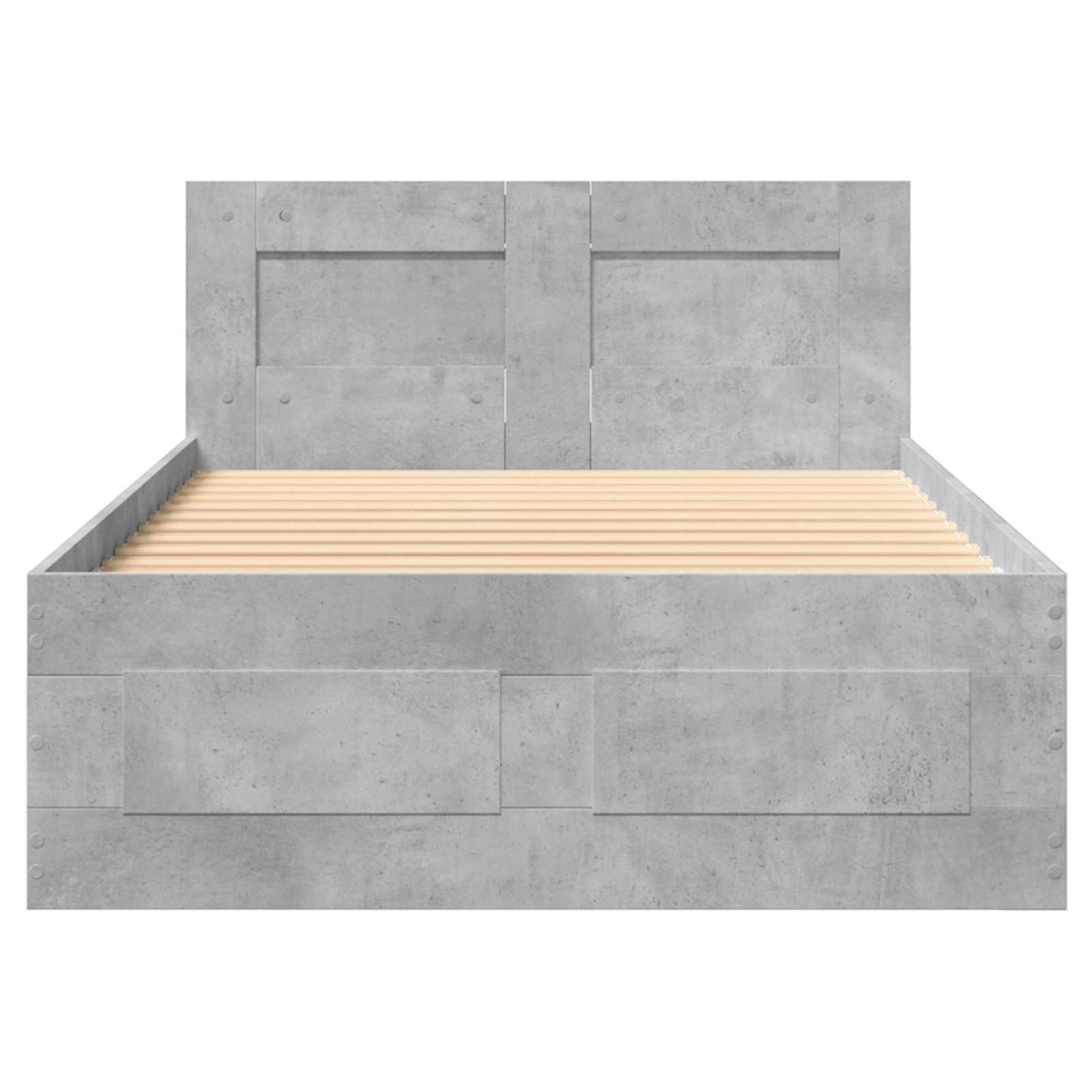 Κρεβάτι με Κεφαλάρι Γκρι Σκυροδέματος 80 x 200 cm - Pakobazaar