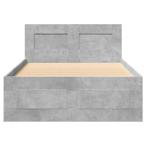 Κρεβάτι με Κεφαλάρι Γκρι Σκυροδέματος 80 x 200 cm - Pakobazaar
