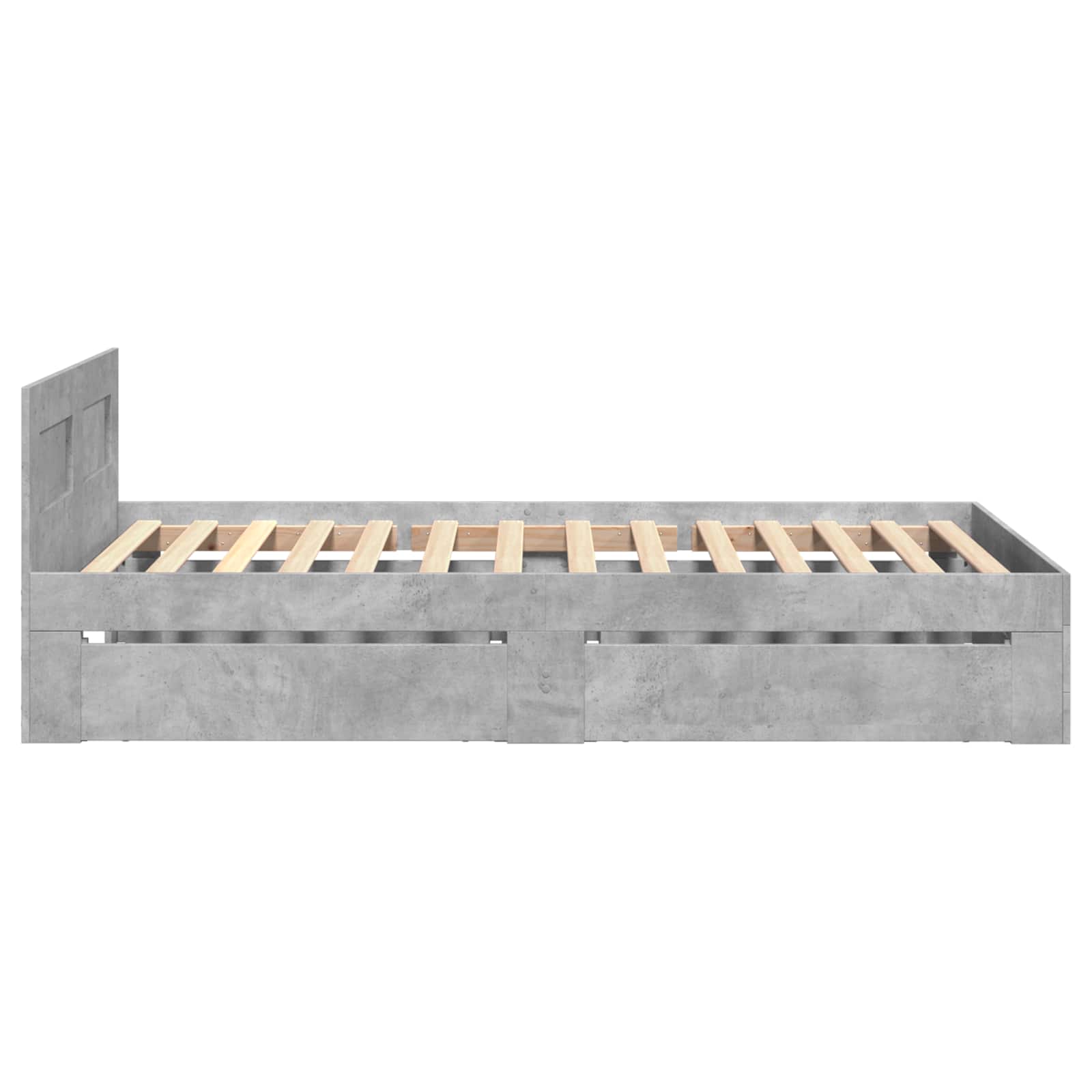 Κρεβάτι με Κεφαλάρι Γκρι Σκυροδέματος 80 x 200 cm - Pakobazaar