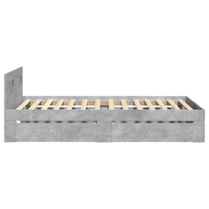 Κρεβάτι με Κεφαλάρι Γκρι Σκυροδέματος 80 x 200 cm - Pakobazaar