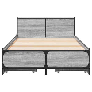 Κρεβάτι με Κεφαλάρι Γκρι Sonoma 80 x 200 cm Επεξεργασμένο Ξύλο - Pakobazaar