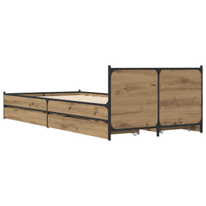 Κρεβάτι με Κεφαλάρι με συρτάρι Artisian Δρυς 80 x 200 cm - Pakobazaar