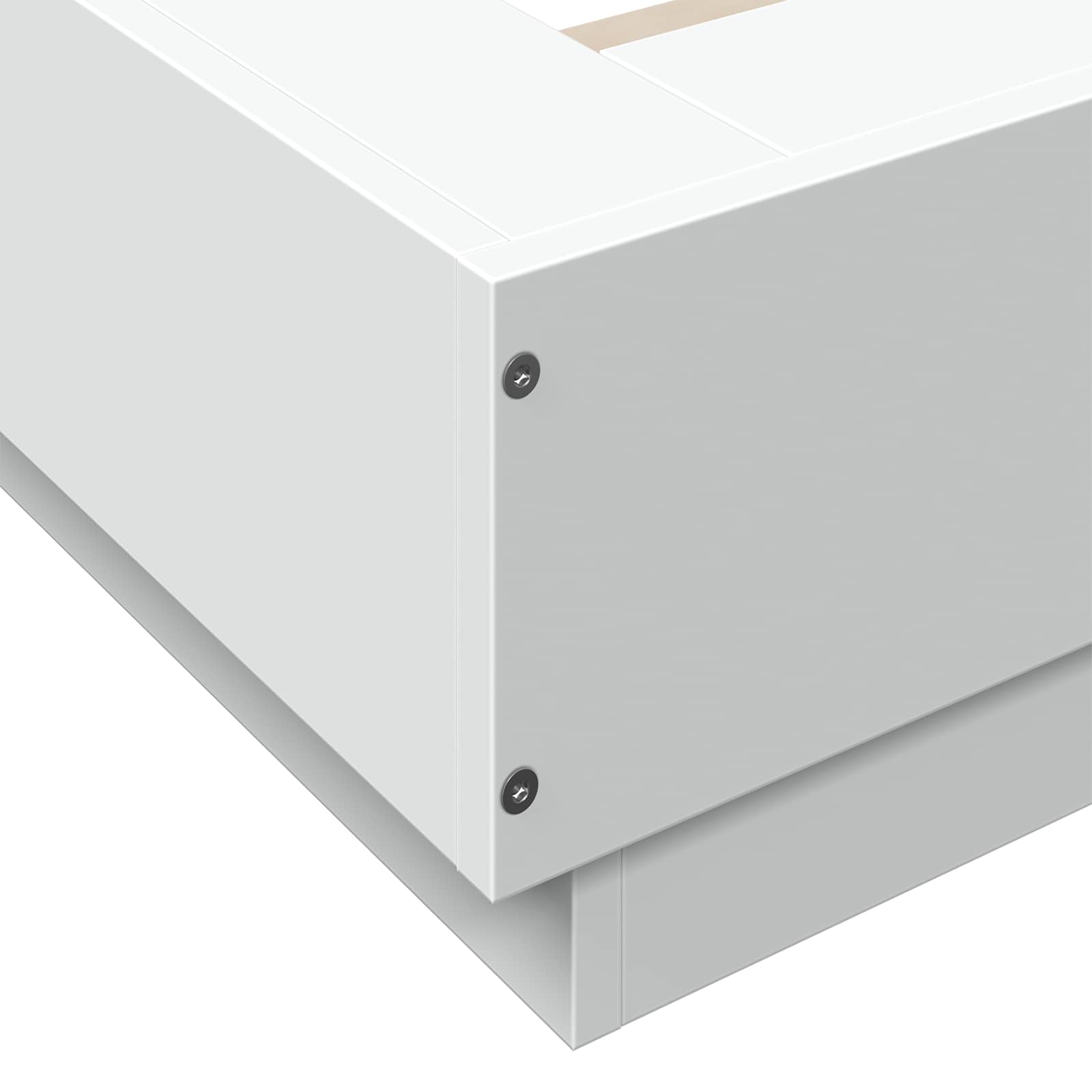 Κρεβάτι δαπέδου Λευκό 80 x 210 cm Επεξεργασμένο Ξύλο