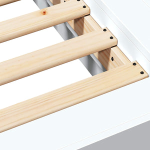 Κρεβάτι δαπέδου Λευκό 80 x 210 cm Επεξεργασμένο Ξύλο - Pakobazaar