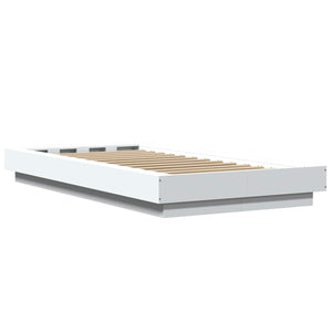 Κρεβάτι δαπέδου Λευκό 80 x 210 cm Επεξεργασμένο Ξύλο - Pakobazaar