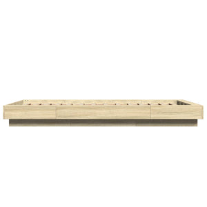 Κρεβάτι δαπέδου Sonoma Δρυς 80 x 210 cm Επεξεργασμένο Ξύλο - Pakobazaar