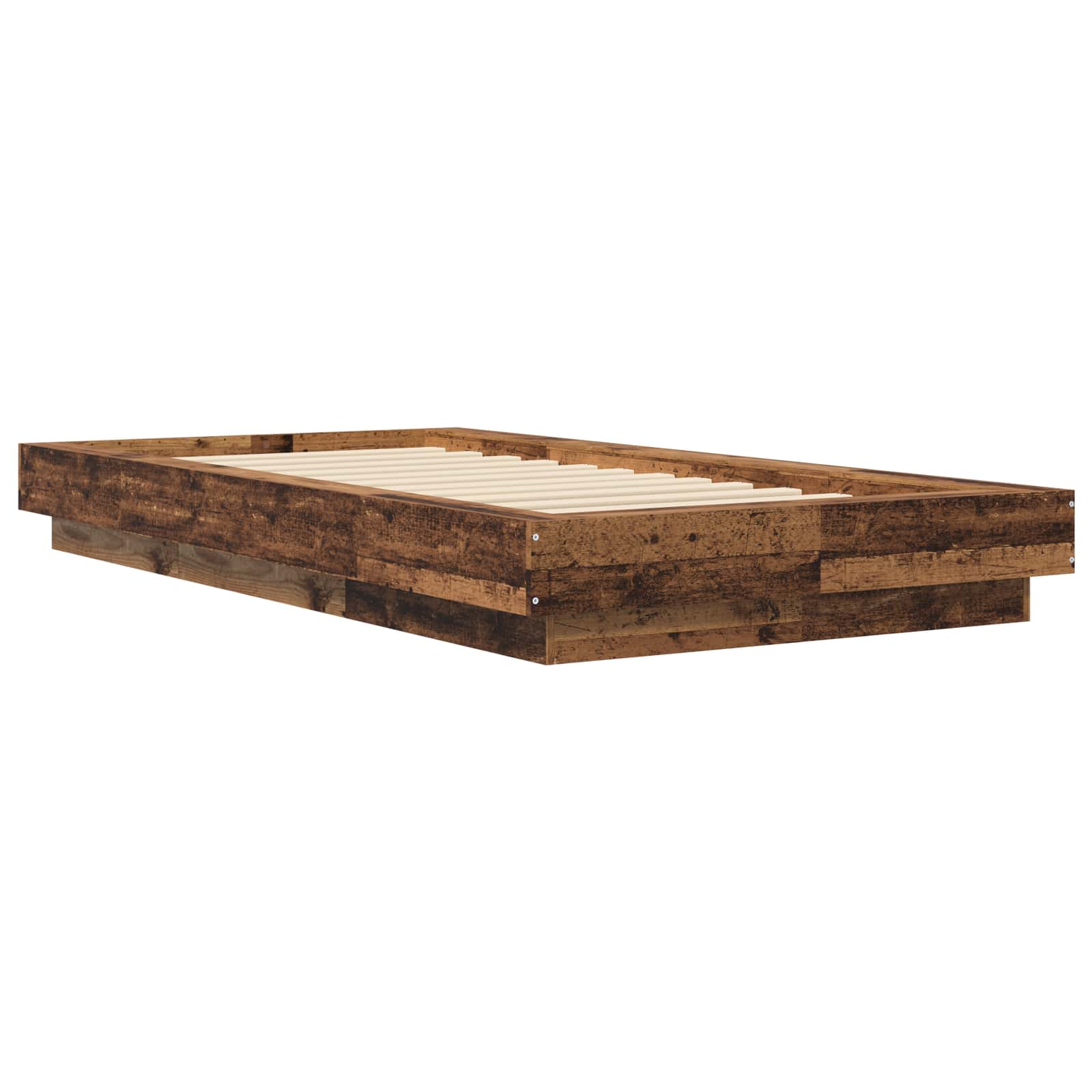 Κρεβάτι δαπέδου Παλαιωμένο ξύλο 80 x 210 cm Επεξεργασμένο Ξύλο - Pakobazaar