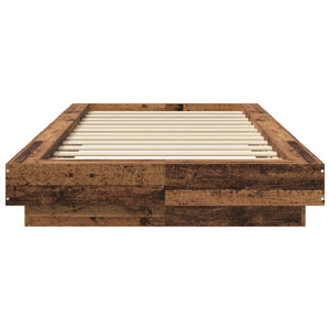 Κρεβάτι δαπέδου Παλαιωμένο ξύλο 80 x 210 cm Επεξεργασμένο Ξύλο - Pakobazaar